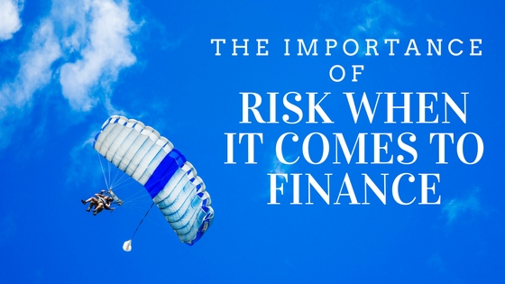 Person skydiving in a clear blue sky, image used for Nicholas Fainlight blog on risk in finance
